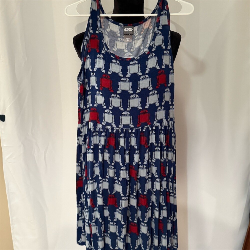 Her Universe Star Wars R2-D2 Dress Womens XL Blue Fit & Flare Tank Knee